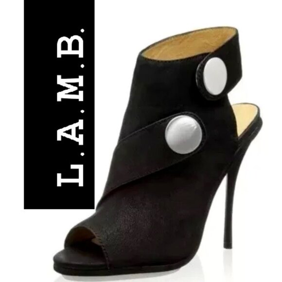 L.A.M.B. Shelbie Bottie Hells Black Leather - Picture 1 of 8